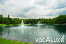 Останкинский парк новые плавающие фонтаны.