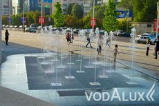 Пешеходный светодинамический фонтан в г. Алматы