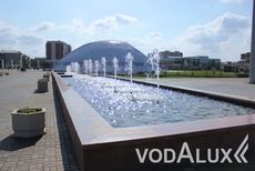 Грандиозный комплекс фонтанов в Уральске (Казахстан)