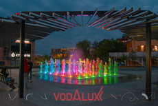 Строительство пешеходного фонтана на Торговой площади в городе Истра