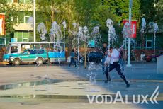 Пешеходный светодинамический фонтан в г. Алма-Ата