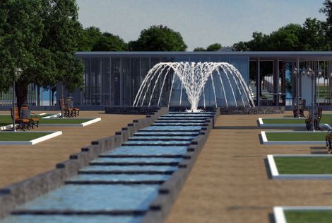 Строительство комплекса фонтанов в Саратове