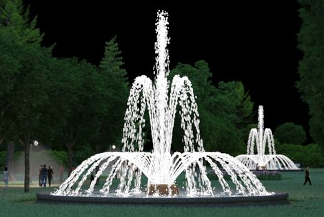 Проект реконструкции фонтанов в парке Смольного