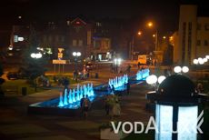 Фонтаны на площади в городе Щёлково