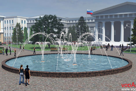 Проект концептуального фонтан Бенефис  перед театром в Перми