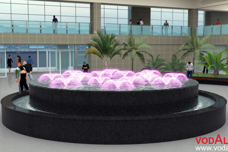 Проект фонтана "Цветы" в торговом центре Омска