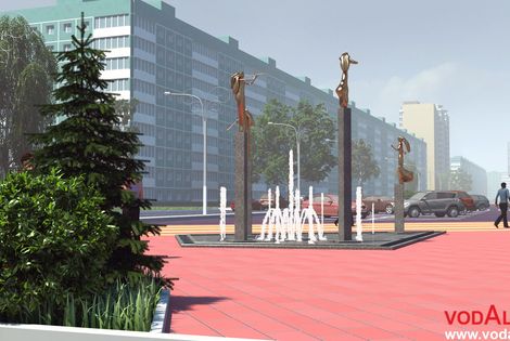 Строительство пешеходного фонтана в Иркутске                