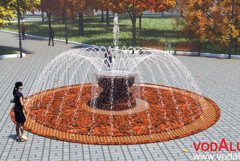 Проект необычного пешеходного фонтана в Рязани