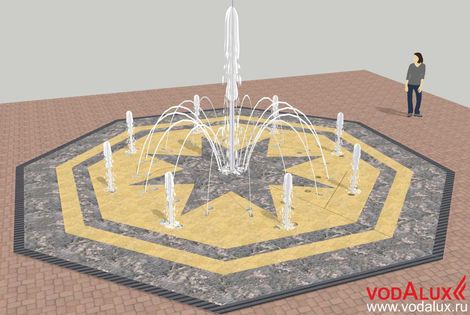 Проектирование пешеходного фонтана в Томске