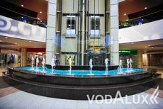 Строительство фонтана в торговом центре Югра в Нижневартовске