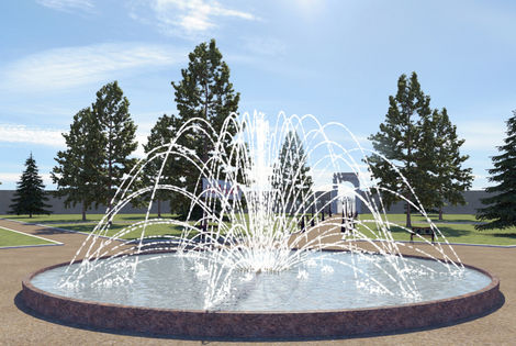 Проект фонтана "Солнце" на площади в Переяславле-Залесском