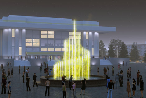 Проект фонтана "Спиральный" для установки на площади Кемерово