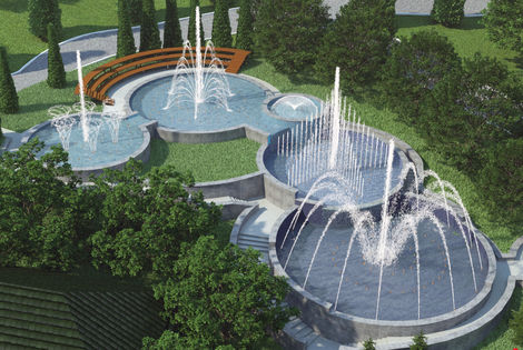 Проект комплекса фонтанов неподалеку от Магнитогорска