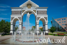 Строительство пешеходного цветодинамического фонтана в Астрахани