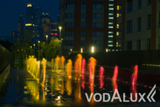 Пешеходный цветодинамический фонтан в ЖК Сердце Столицы 