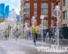 Пешеходный цветодинамический фонтан в ЖК Сердце Столицы 
