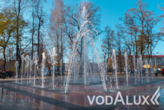 Строительство пешеходного фонтана в парке Майский города Брянска
