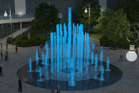 Проект пешеходного фонтана Лазурный