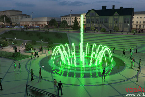 Проект пешеходного цветомузыкального фонтана для строительства на набережной Екатеринбурга