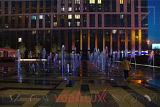 Цветодинамический фонтан на стилобате ЖК Царская площадь