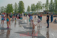 Завершено строительство сухого фонтана на центральной площади Кировска Ленинградской области