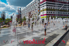 Торжественный запуск фонтана в ЖК Грин Парк в Москве