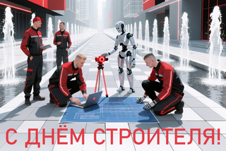 Поздравляем Вас с днём строителя!