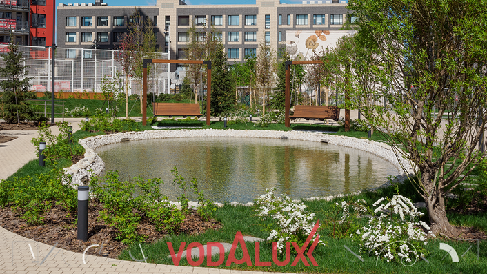 Водоём в ЖК Достижение. Москва. 2025