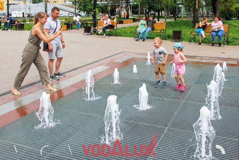 Первый пешеходный фонтан в Омске