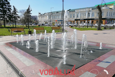 Первый пешеходный фонтан в Омске