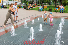 Первый пешеходный фонтан в Омске