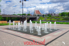 Первый пешеходный фонтан в Омске