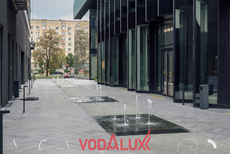 Пешеходный сухой фонтан в МФК Lunar