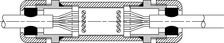 Unterwasser-Kabelverbinder GR 1, unverpackt (168/2650)  Кабельная муфта подводная 5x2,5 мм2, 6-13 мм, без упаковки