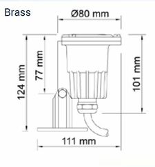 Brass Dichroic Housing LED RGBW 12W/12-24V