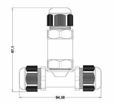 Кабельная муфта Т-образная водонепроницаемая 5Pin 8-12mm