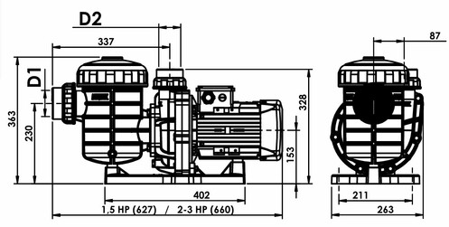 Насос с предфильтром 1,5 HP
